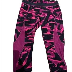 Lole crop legging pink and black with mesh size xs